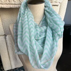 Chevron Patterned Mint Green Scarf